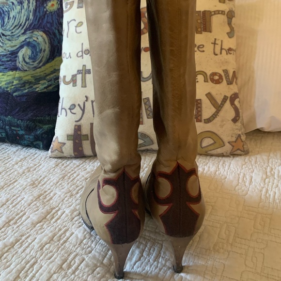 NOT MEEK/MILD🚫 Diesel Ayni High Heeled Leather Boots - Picture 3 of 11